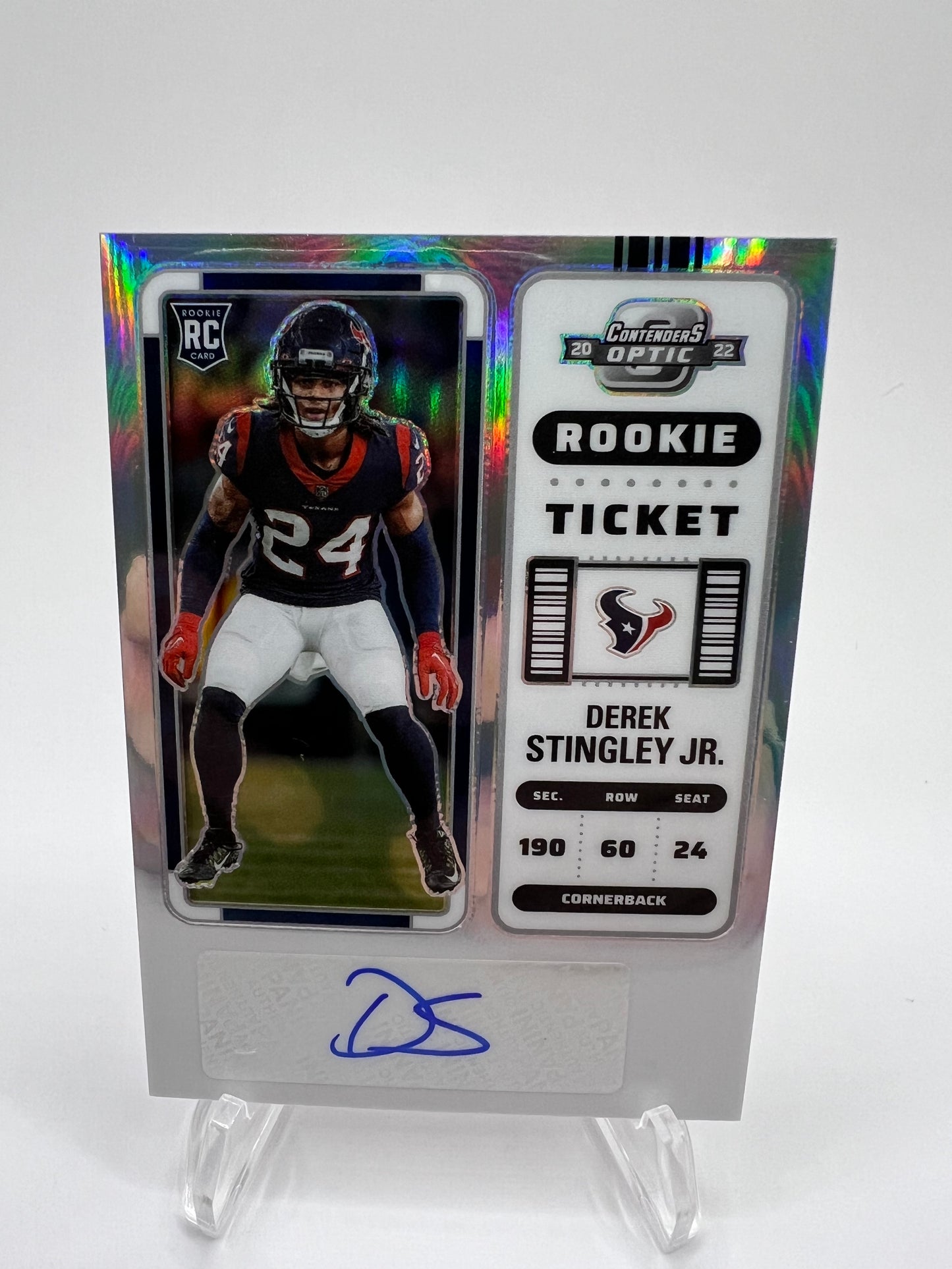 2023 Panini Optic "Rookie Ticket" Derek Stingley Jr. No. 160